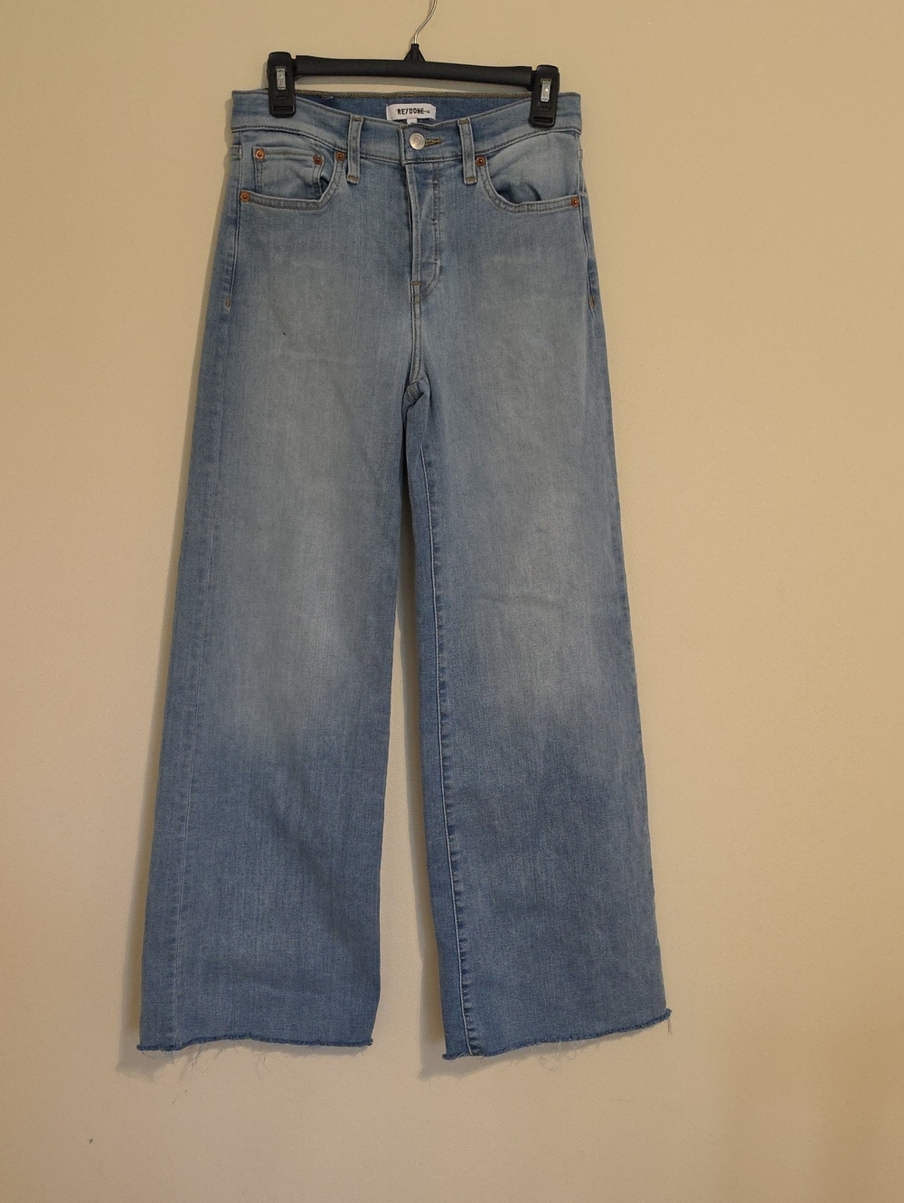 Re/Done Light Blue Wide-Leg High-Rise Jeans Women Size 27 NWOT
